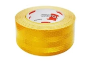 Наклейка Лента светоотраж. ПРИЗМА- LUX 10м (Желтая) 15400